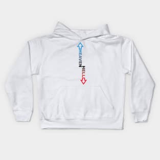 Heaven Hell-blue/red Kids Hoodie